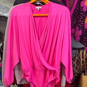 White Birch Wrap Body Suit Polyester spandex NWOT